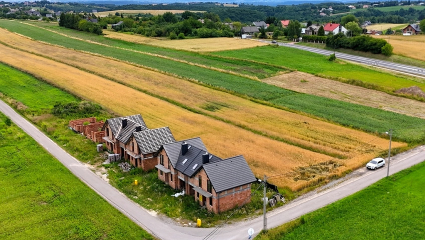 Dom Sprzedaż Biały Kościół Do sprzedania bliźniak stan surowy zamknięty - Biały Kościół gm. Wielka Wieś