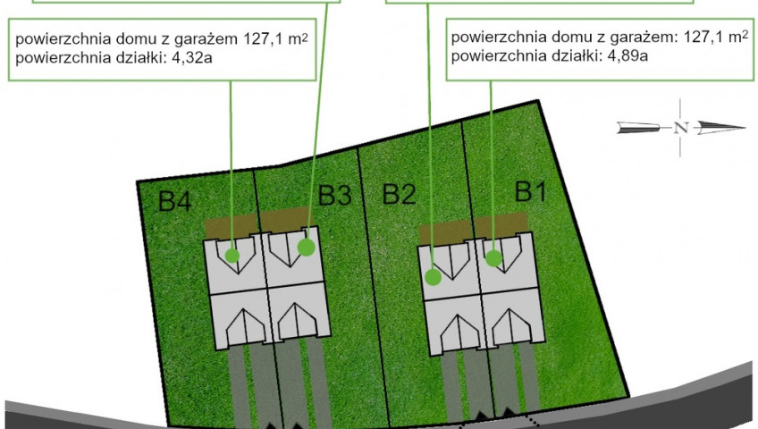 Dom Sprzedaż Biały Kościół Nowe domy zabudowa bliźniacza - Biały Kościół gm. Wielka Wieś